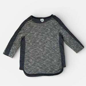 Sunday  White and Blue Long Sleeve Top